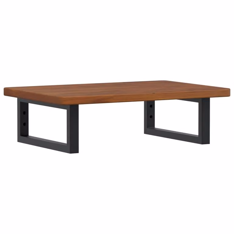 Berkfield Home Elegant Wall Mounted Basin Shelf in Brown Oak and Black Steel, W/D/H: 40 x 40 x 40 cm