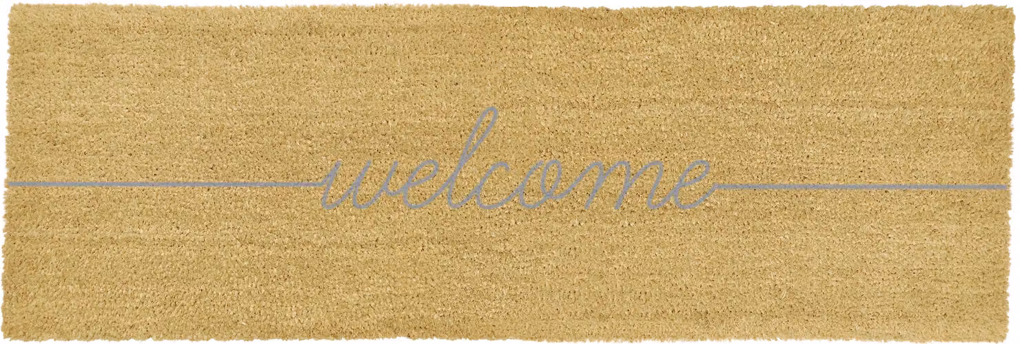 Artsy Grey and Beige Welcome Doormat, W/D/H: 120 x 40 x 1 cm – 4