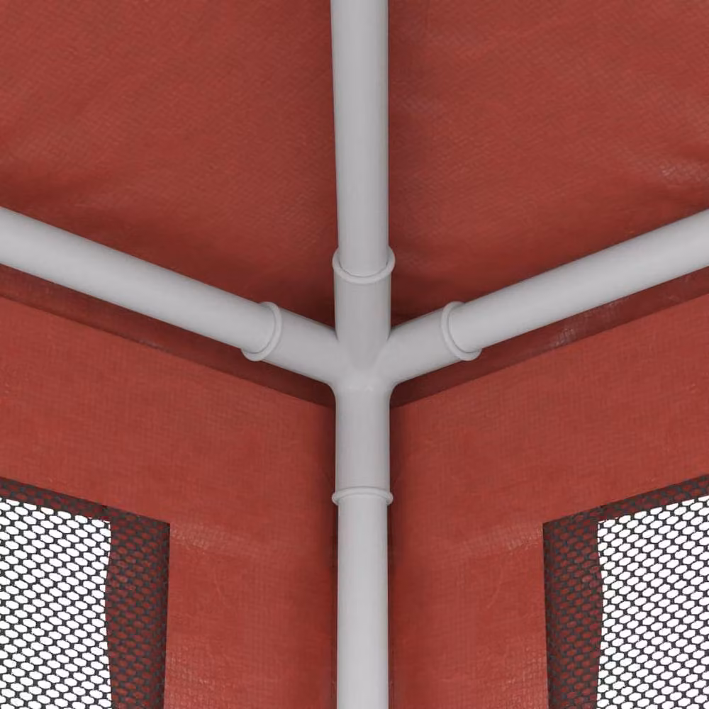 Berkfield Home Party Tent with 4 Mesh Sidewalls, Red, W: 3 m x D: 3 m x H: 3 m – 5