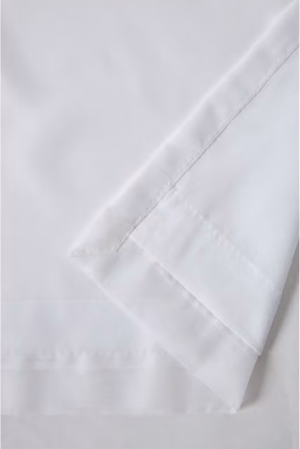 NewEdgeBlinds White Lined Pencil Pleat Voile Curtains, Width: 183 cm, Height: 168 cm