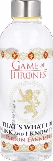 STOR Game of Thrones Hydro Bottle for Adults, 850 ml, White and Transparent