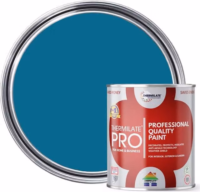 Thermilate Technologies PRO FLEX Multi-Surface All-in-One Paint, Matt, Sky Blue, 2.5L – 1