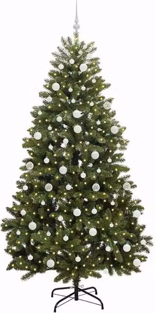 Berkfield Home Elegant Green Artificial Christmas Tree with Stand, Height: 210 cm