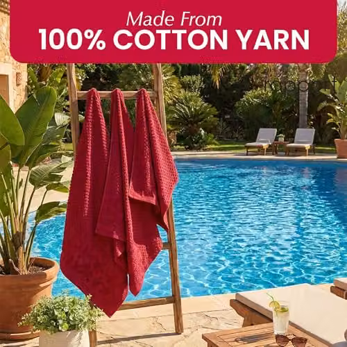 Rapport Home Versailles Jacquard 6-Piece Cotton Towel Bale Set in Red – 3