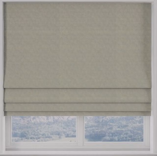 Terrys Turin Made to Measure Opaque Velvet Roman Blind in Mink Beige