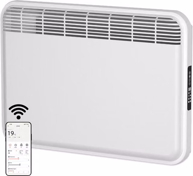 MYLEK Smart WiFi Electric Convector Panel Heater, White, Width: 56.5 cm