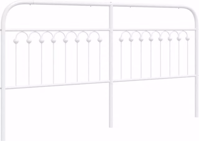 Berkfield Home Classic Metal Headboard in White, 180 cm – 1
