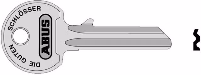 ABUS Silver Mechanical Right Hand Key Blank