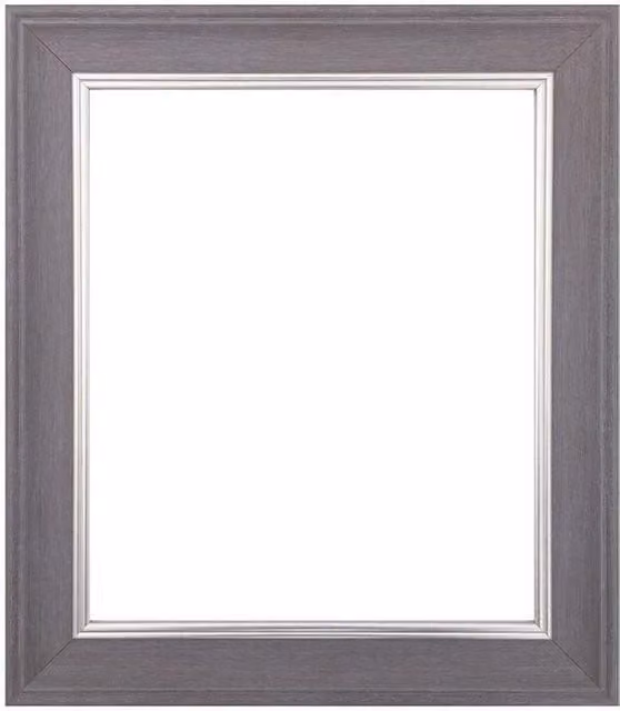Frames & Mirrors 4U Scandi Black and Gold Rectangular Photo Frame in Mid Grey – 1