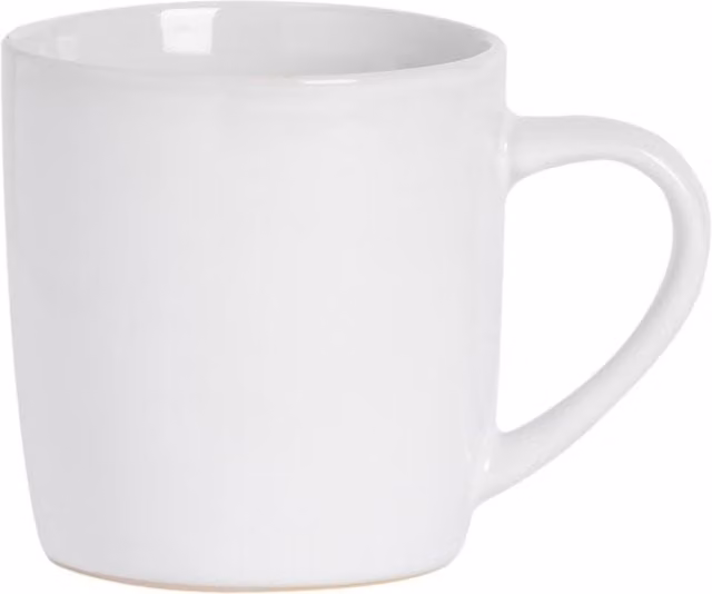 Argon Tableware White Stoneware Coffee Mug, 340 ml