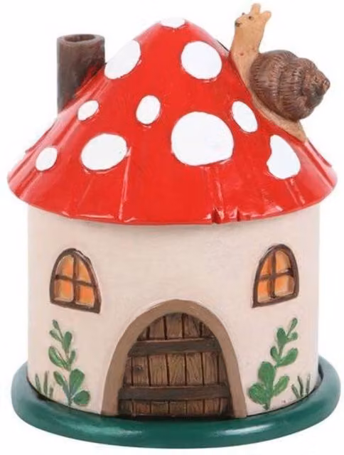 KDMD Mushroom House Resin Incense Cone Burner in Multicolour – 3