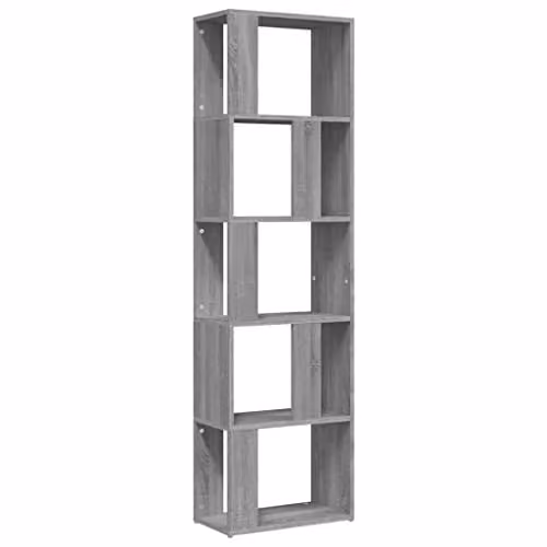 vidaXL Book Cabinet in Grey Sonoma, W/D/H: 45 x 24 x 160 cm – 1