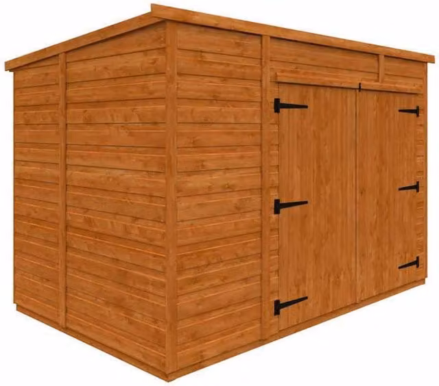 Buttercup Farm 8x5 Flex Pent Bike Store in Burnt Orange, W: 150 cm, D: 243.8 cm, H: 179.1 cm – 1
