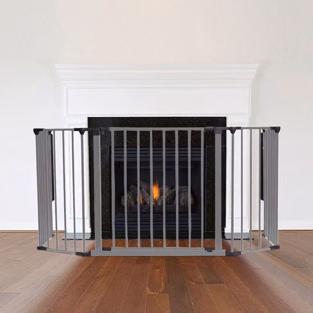 Safetots Multi Panel Fire Surround in Grey, W: 105 cm, D: 49 cm, H: 70 cm