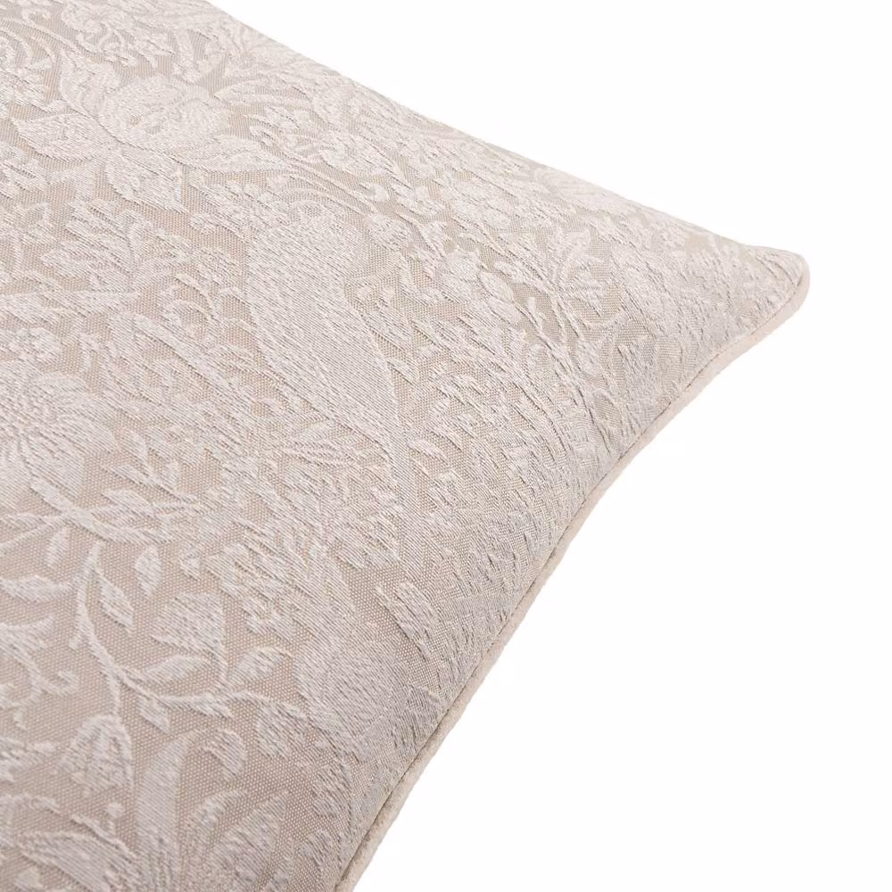 Morris & Co Strawberry Thief Jacquard Cushion in Beige, W x W: 55 x 55 cm – 2