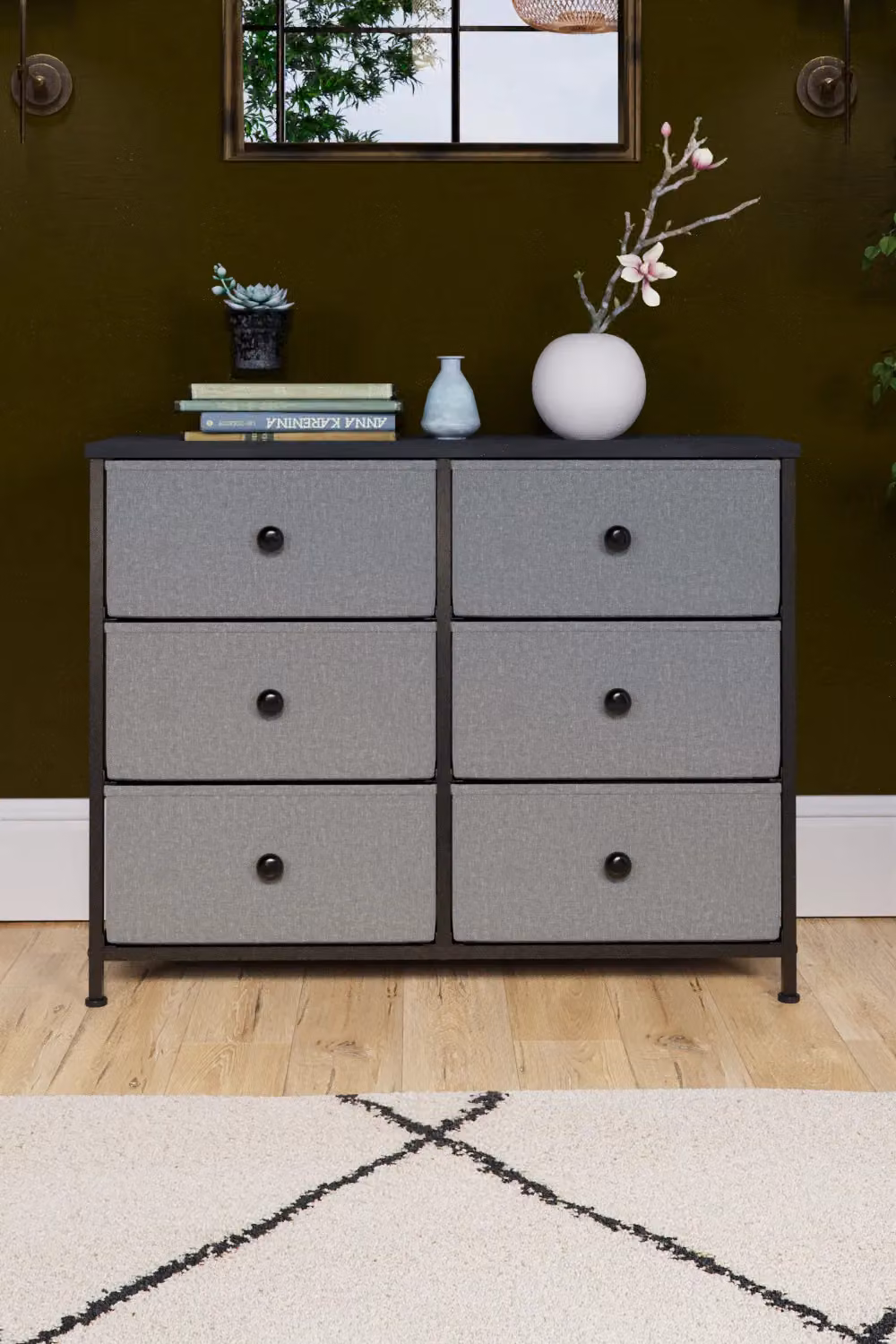 Vida Designs Chorley 6 Drawer Chest of Drawers Fabric Storage Organiser in Grey – 7