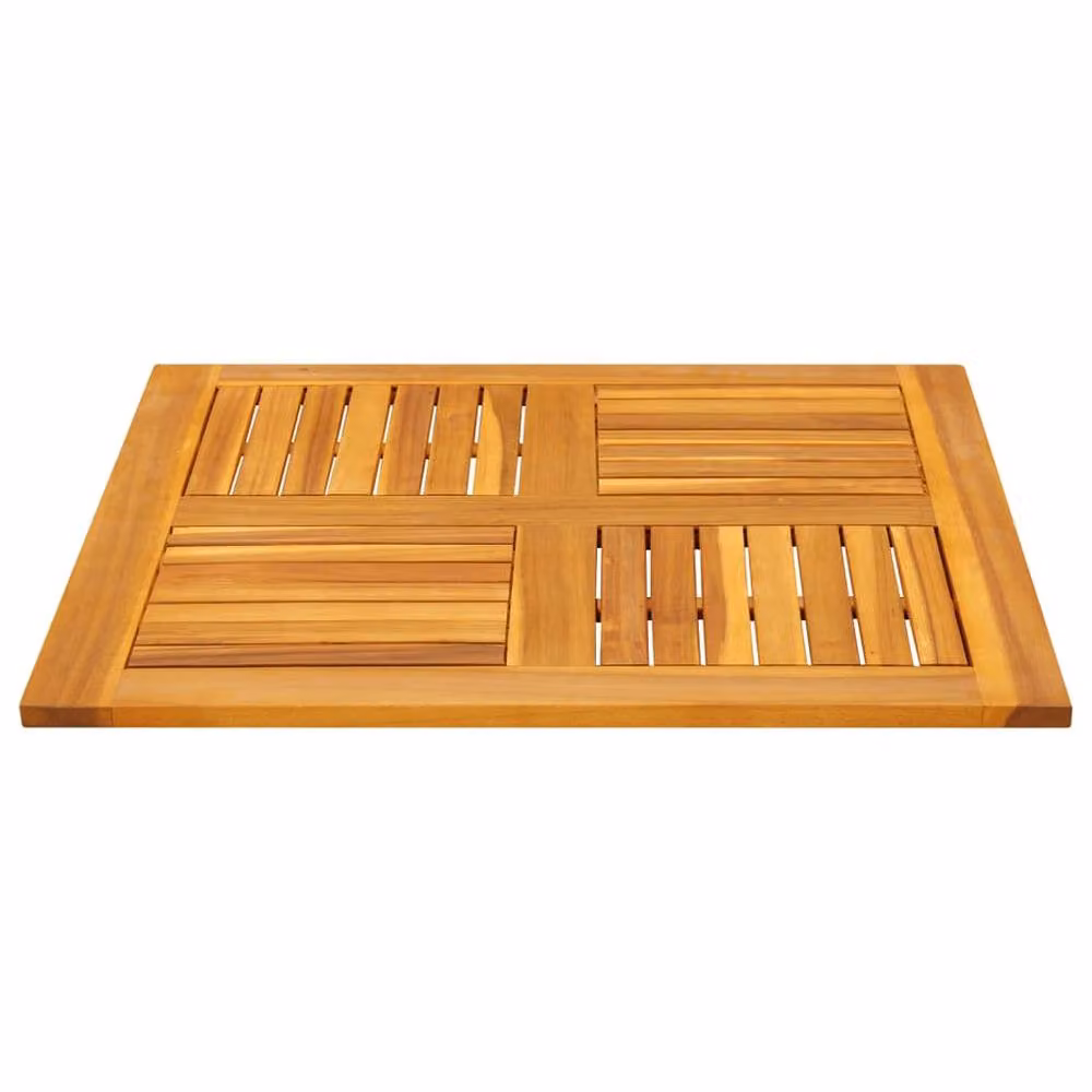 Berkfield Home Square Solid Wood Acacia Table Top, Brown, W: 80 cm, D: 80 cm, H: 2.2 cm – 2
