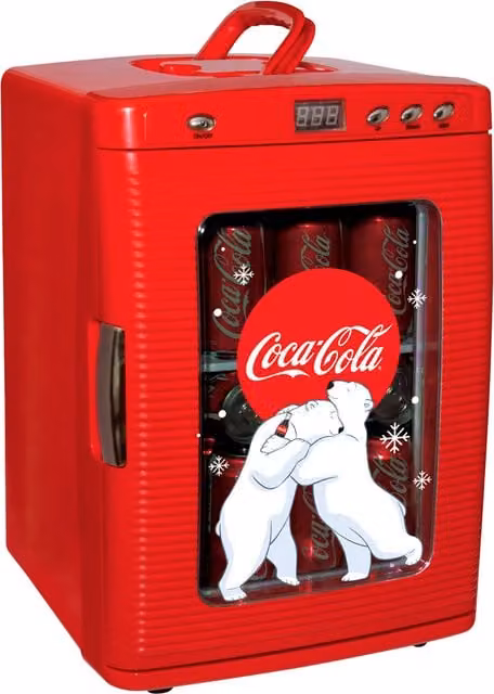 Koolatron Red 25L Countertop Mini Fridge with LED Interior Light