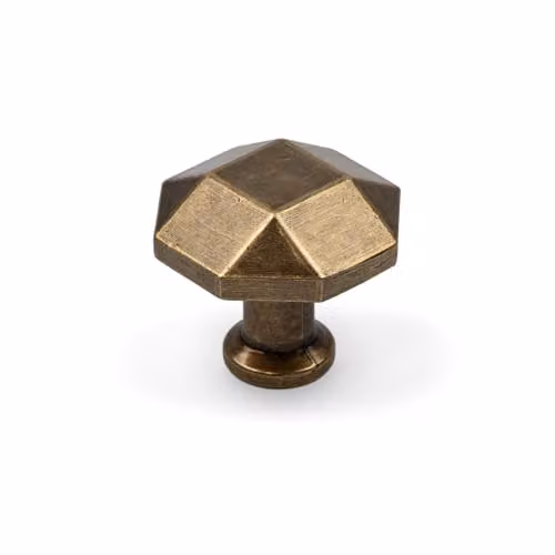 Handle & Home Brushed Gold Octagon Zinc Cabinet Knob – 1