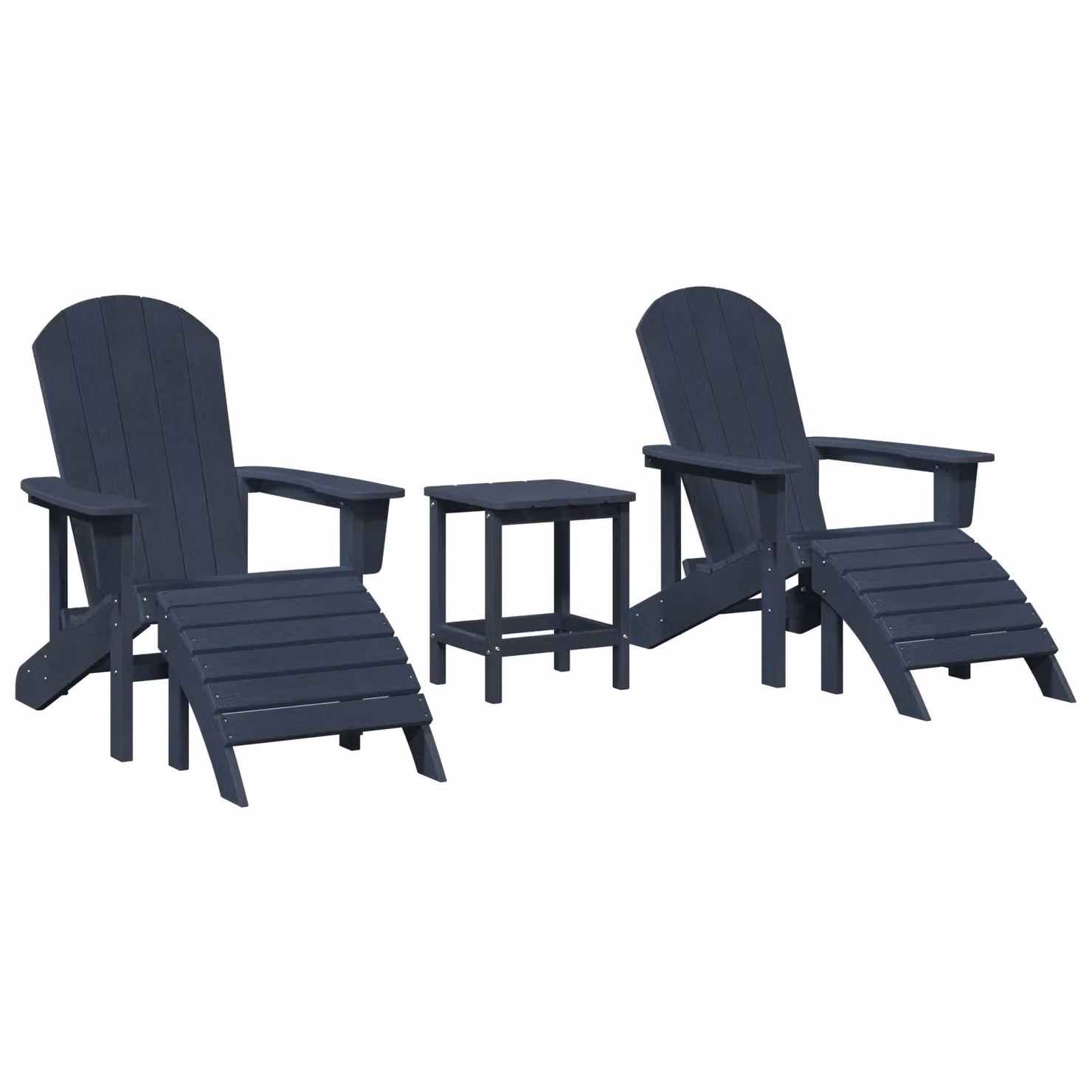 Berkfield Home 3 Piece Modern Garden Lounge Set in Navy Blue HDPE – 2