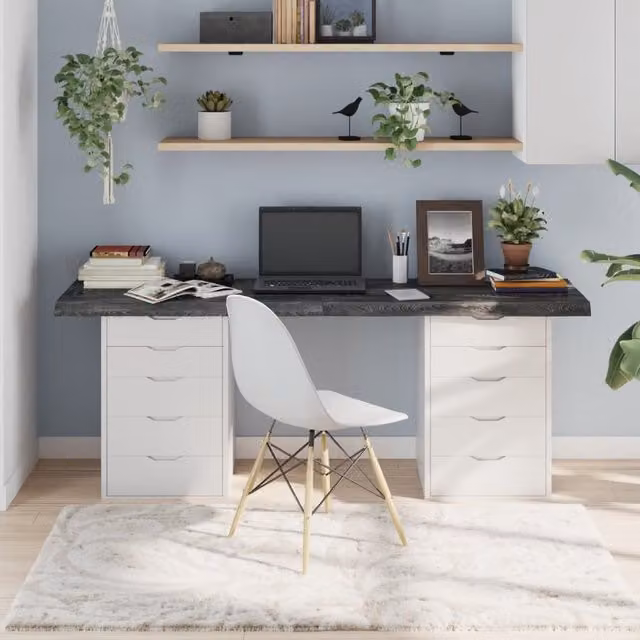 Berkfield Home Solid Oak Table Top, Dark Grey, W: 180 cm, D: 60 cm – 1
