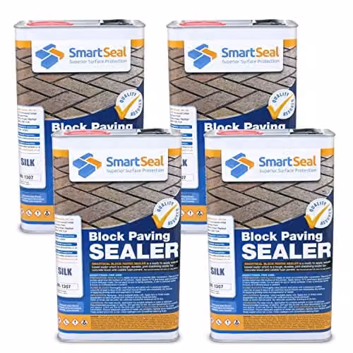 Smartseal Silk Finish Block Sealer Transparent Acrylic Wet Look Sand Hardener and Weed Inhibitor for Driveways and Patios (4 x 5 Litre) – 1