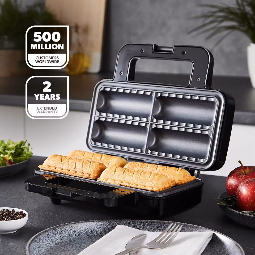 Geepas Sausage Roll Maker in Black with Non-Stick Plates and Overheat Protection – 2