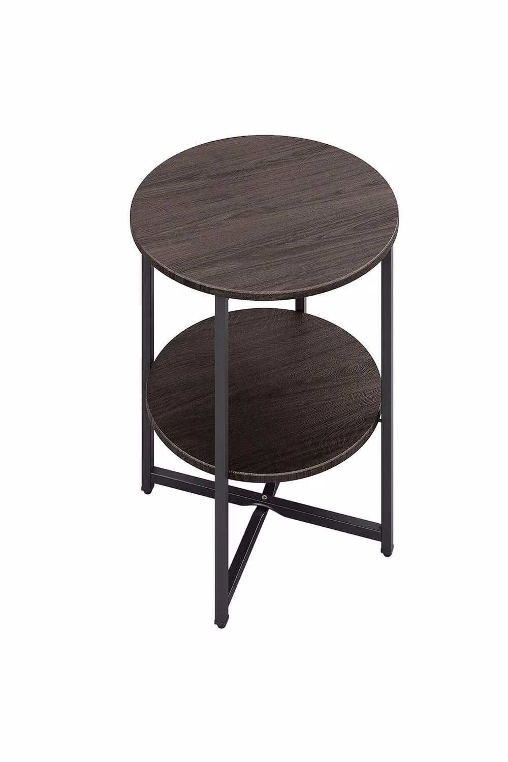 Garden Sanctuary Small Round 2 Tier Coffee Table in Brown – 2