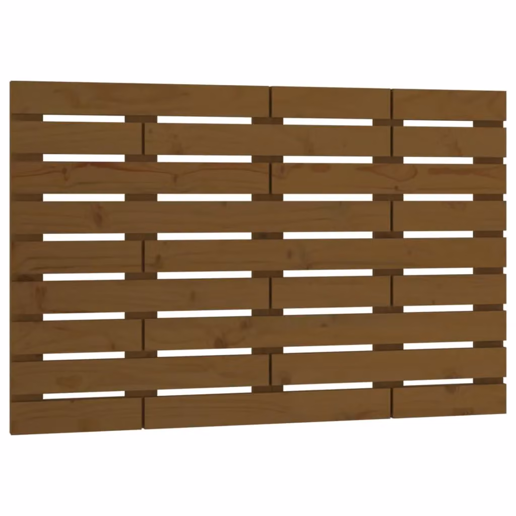Berkfield Home Rustic Solid Wood Pine Wall Mount Headboard in Honey Brown, W: 106 cm, D: 3 cm, H: 63 cm – 2