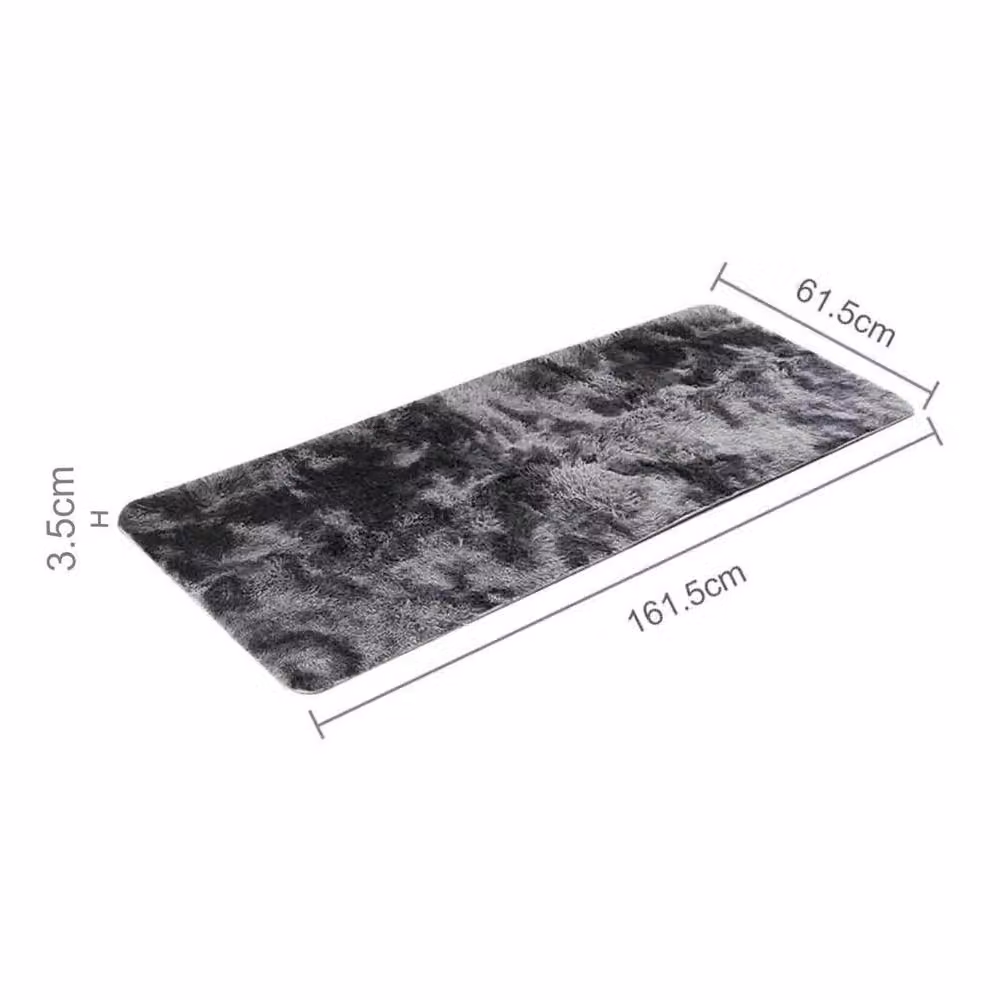 PAWNORA Large Shaggy Fluffy Rectangular Rug in Grey, W: 100 cm, L: 160 cm – 2