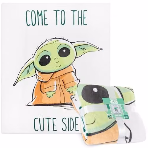 Disney Baby Yoda Green Fleece Throw Blanket W/D: 150 x 130 cm – 1