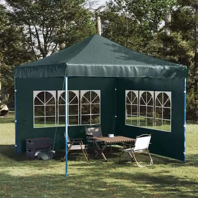 Berkfield Home Party Tent Sidewalls with Window, 2 Pieces, PE Green