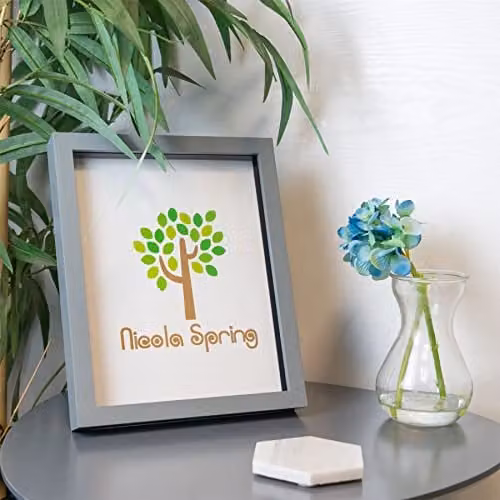 Nicola Spring Modern Rectangular 3D Shadow Box Photo Frames, Pack of 2, Grey or Black, W/H: 20 x 25 cm – 2