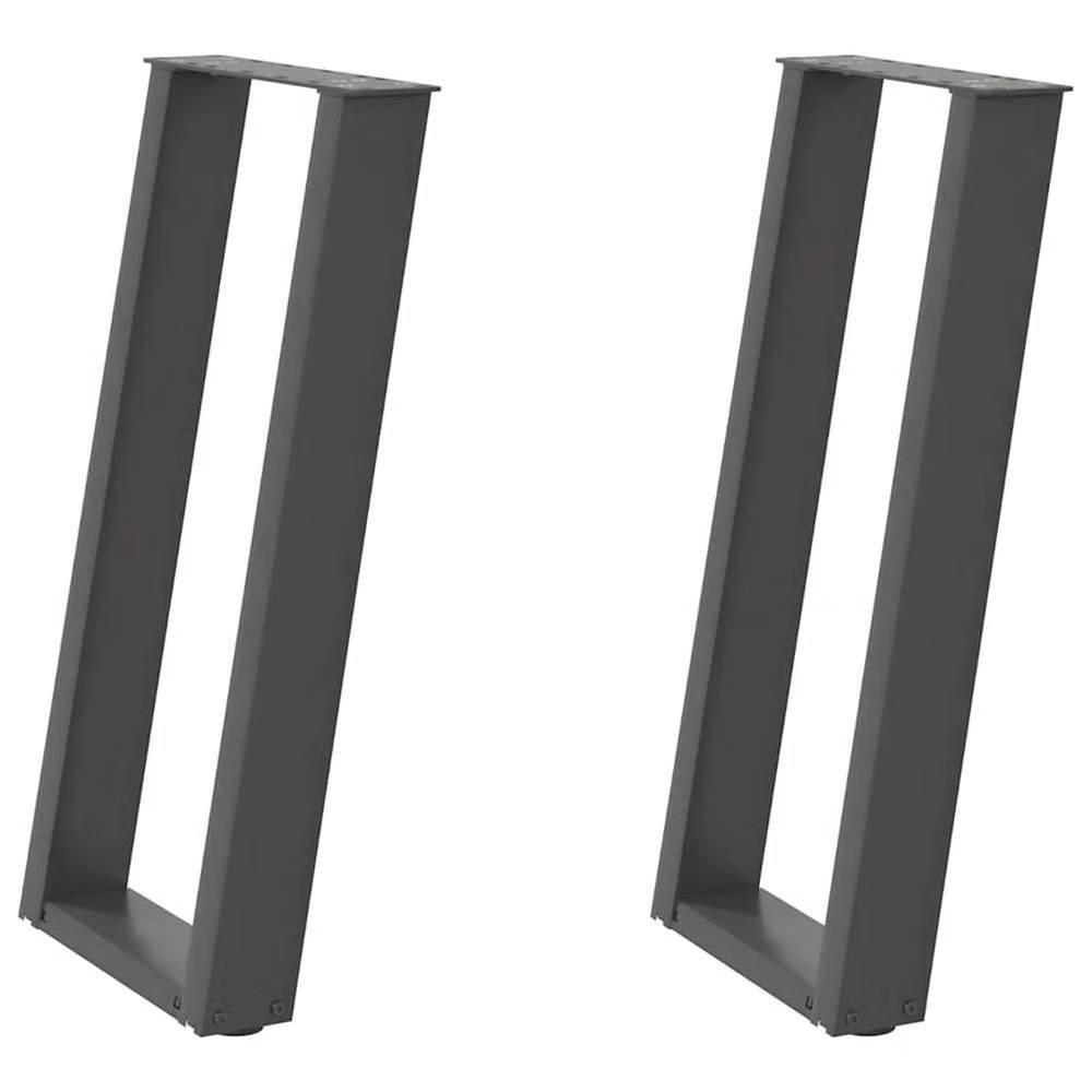 Berkfield Home Modern U-Shaped Console Table Legs, 2 Pieces, Anthracite, W: 38 cm, H: 72-73 cm – 2