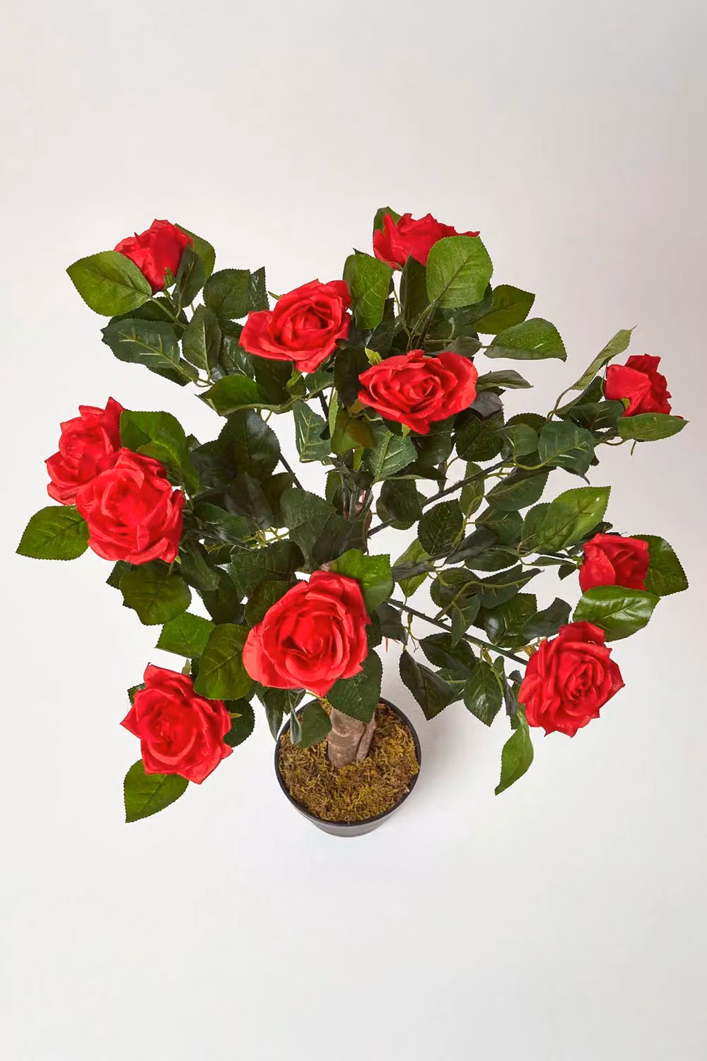 Homescapes Artificial Red Rose Tree with Green Leaves, Height: 90 cm – 2