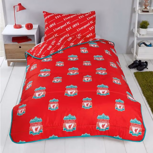 OHS Liverpool Football Reversible 4.5 Tog Summer Coverless Duvet - Red