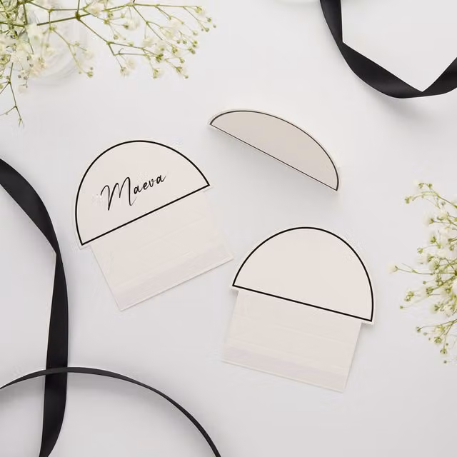 Club Green Monochrome Arch Place Cards, Pack of 10, Multicolour Paper
