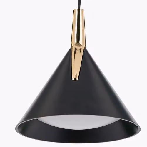 Ruma Modern Multi Drop LED Pendant Ceiling Light in Matt Black and Gold – 3