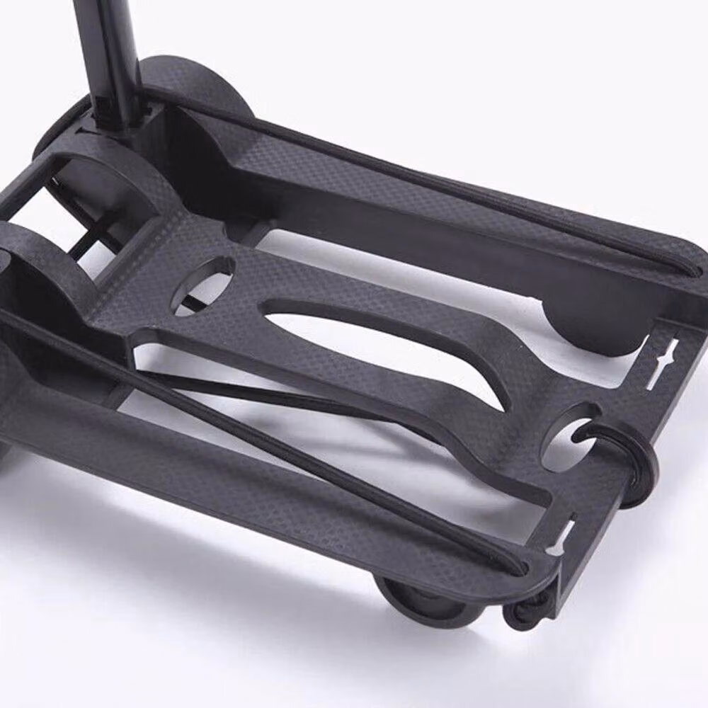 NESTLUNE Collapsible Folding Hand Truck Dolly Portable Steel Trolley in Black, W: 52 cm, H: 100 cm – 3