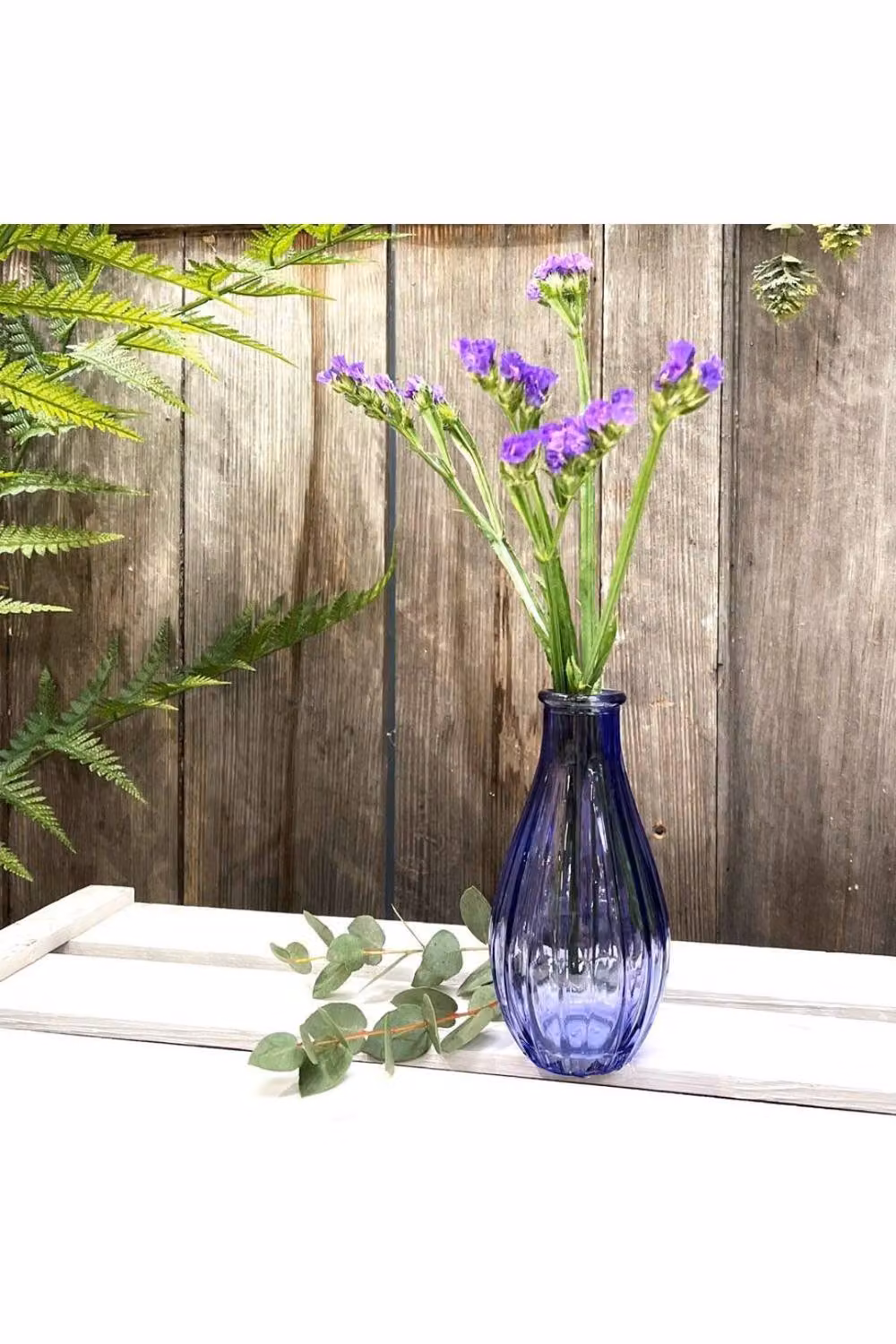 KDMD Lilac Vintage Fluted Glass Bud Vase, 10 Pack, Height: 14 cm – 3