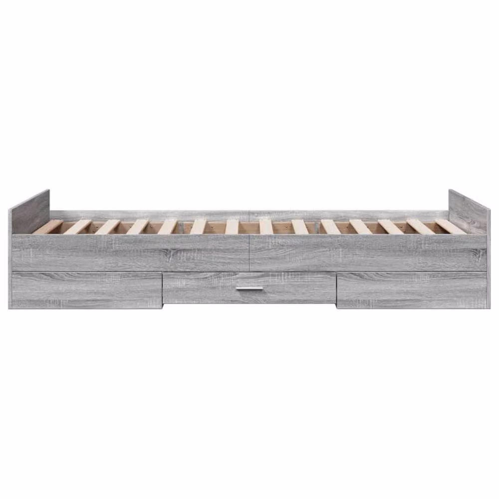 Berkfield Home Modern Small Single Bed Frame with Drawers, Grey Sonoma – 2