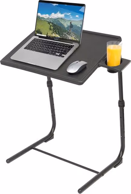 Harbour Housewares Height Adjustable Folding Laptop Table in Black