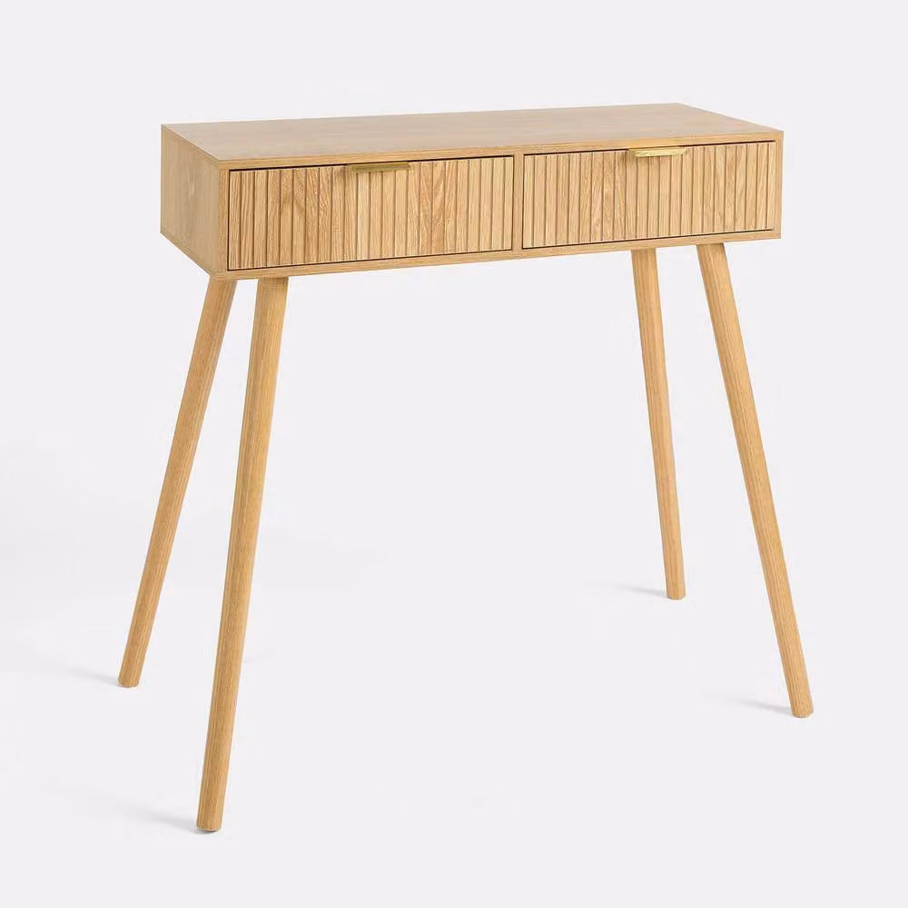 OHS Venice Console and Dressing Table in Light Oak Engineered Wood – 2