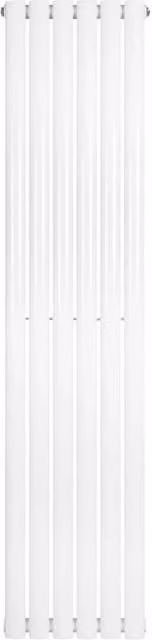 Monstershop Oval Single Column Steel Radiator, White, H: 160 cm, W: 36 cm