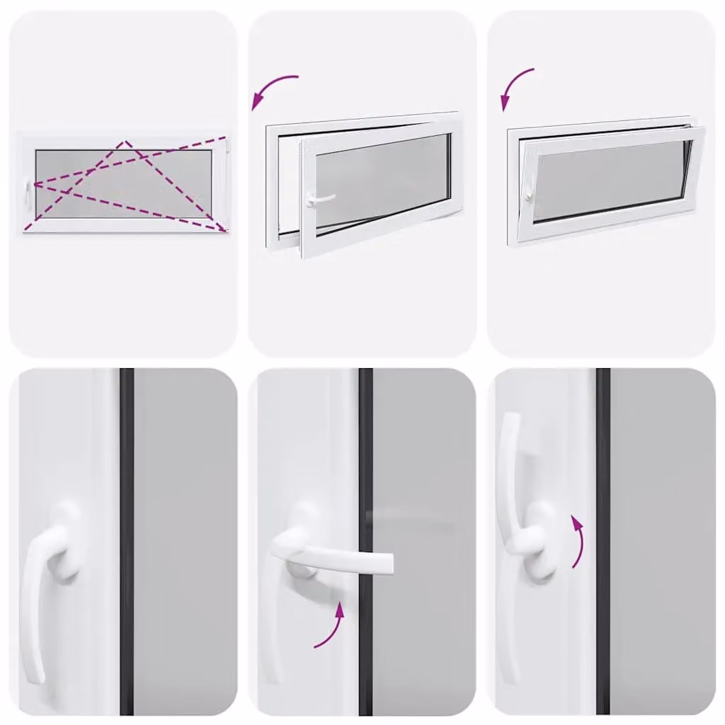 Berkfield Home RISOR Basement Tilt and Turn Window, Anthracite, W: 120 cm, H: 60 cm
