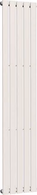 Lux Heat Flat Coloured Vertical Radiator in White, H 180 cm x W 35 cm