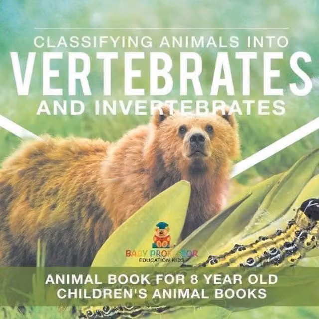 Baby Professor Classifying Animals into Vertebrates and Invertebrates Educational Activity in White