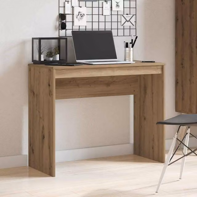 Berkfield Home Modern Artisan Oak Writing Desk in Brown, W/D/H: 90 x 40 x 72 cm – 1