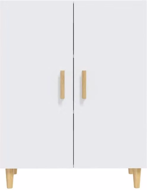 Berkfield Home White Matt Sideboard in Engineered Wood W/D/H: 70 x 34 x 90 cm