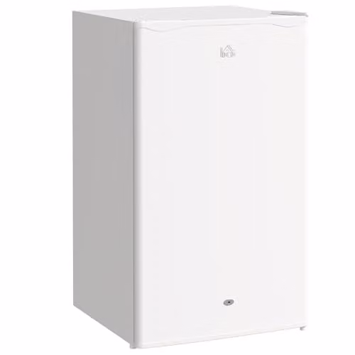 HOMCOM 91L Under Counter Fridge with Lockable Chiller Box in White